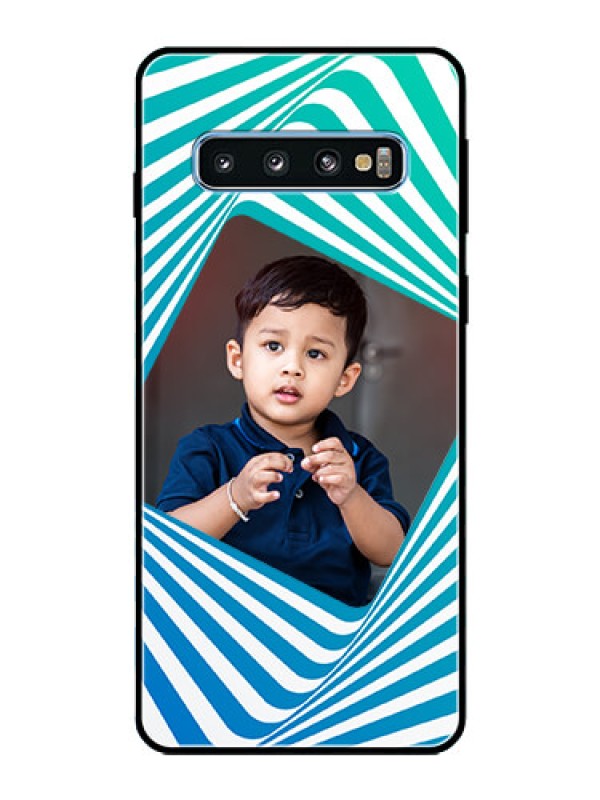 Custom Galaxy S10 Personalized Glass Phone Case  - Abstract Spiral Design