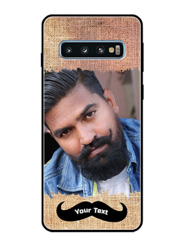 Custom Galaxy S10 Personalized Glass Phone Case  - with Texture Design