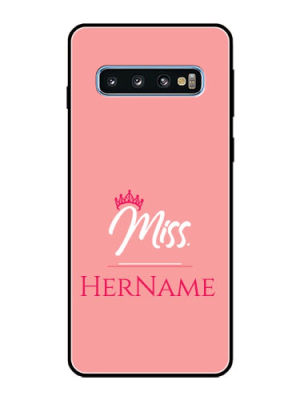 Custom Galaxy S10 Custom Glass Phone Case Mrs with Name