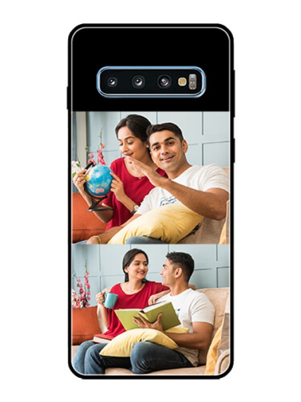 Custom Galaxy S10 2 Images on Glass Phone Cover