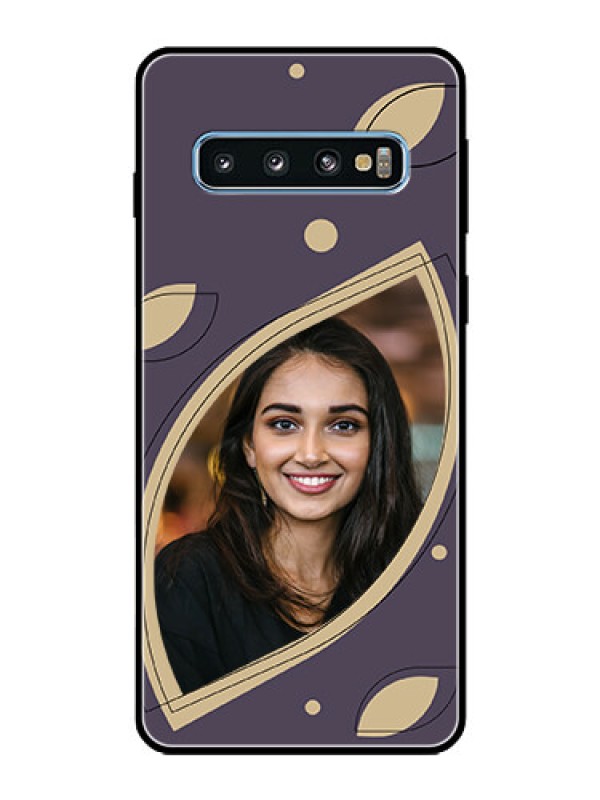 Custom Galaxy S10 Custom Glass Mobile Case - Falling Leaf Design