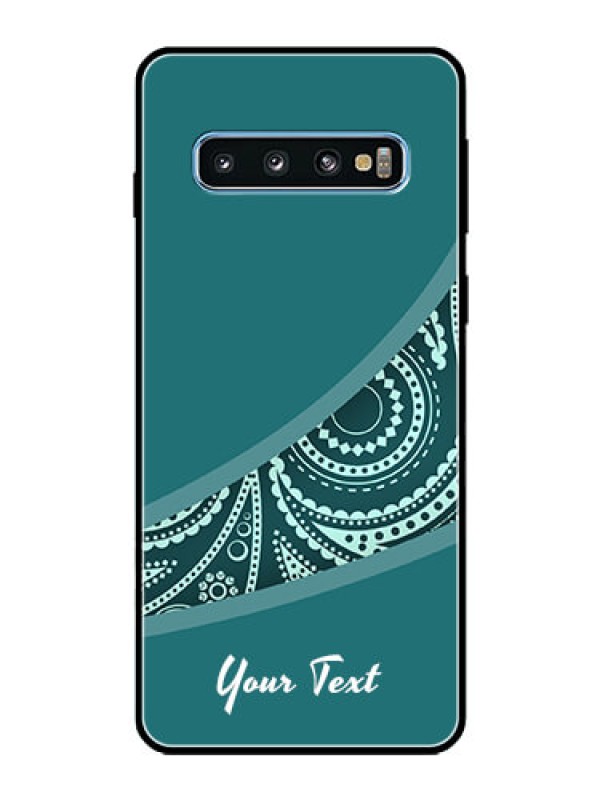 Custom Galaxy S10 Photo Printing on Glass Case - semi visible floral Design