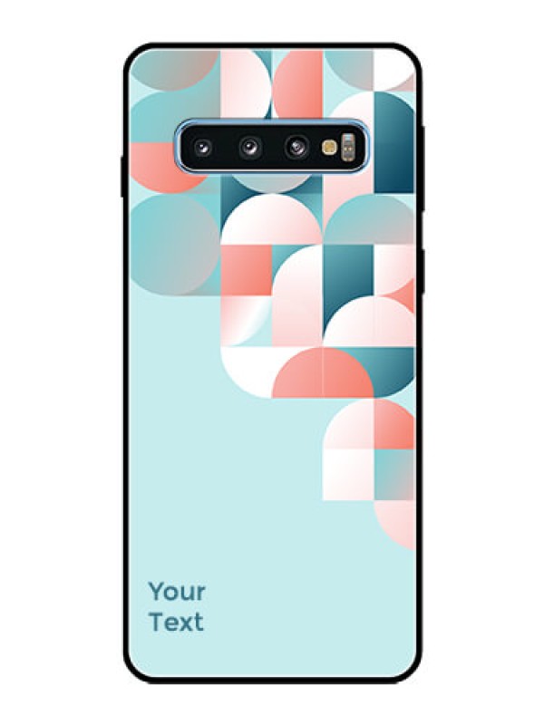 Custom Galaxy S10 Custom Glass Phone Case - Stylish Semi-circle Pattern Design