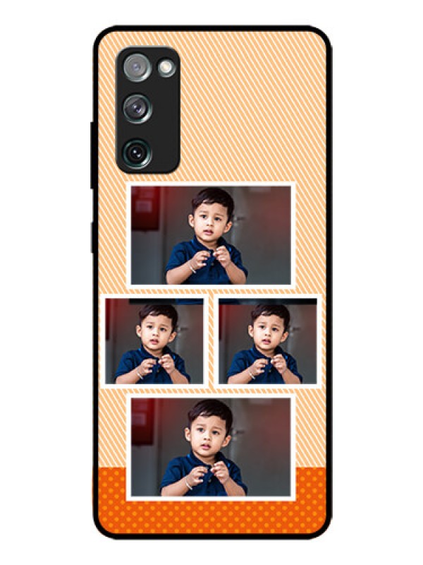 Custom Galaxy S20 FE 5G Photo Printing on Glass Case  - Bulk Photos Upload Design