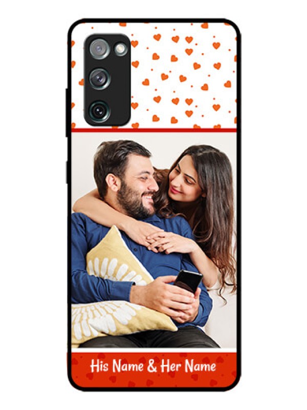 Custom Galaxy S20 FE 5G Custom Glass Phone Case  - Orange Love Symbol Design
