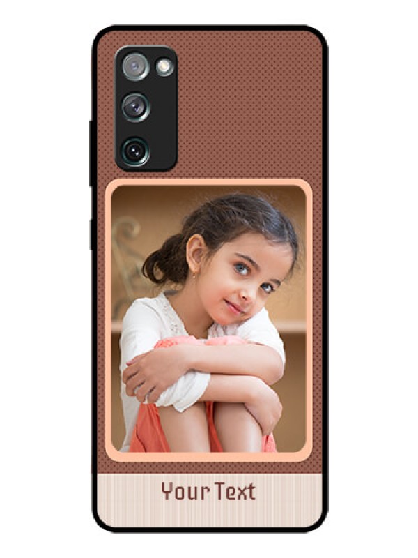 Custom Galaxy S20 FE 5G Custom Glass Phone Case  - Simple Pic Upload Design