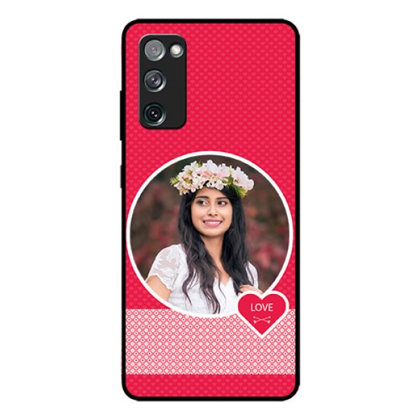 Galaxy S20 FE 5G Personalised Glass Phone Case  - Pink Pattern Design