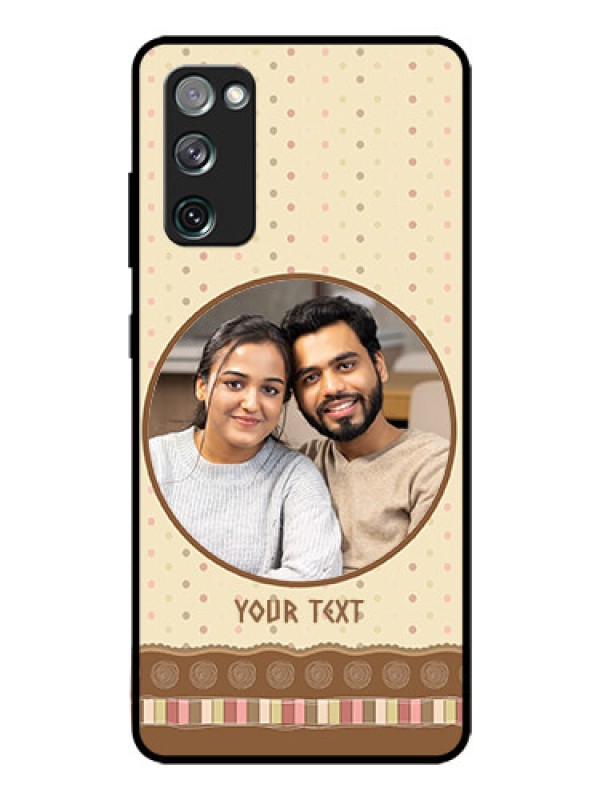 Custom Galaxy S20 FE 5G Custom Glass Mobile Case  - Brown Dotted Mobile Case Design