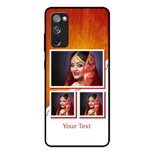 Galaxy S20 FE 5G Custom Glass Phone Case  - Wedding Memories Design  