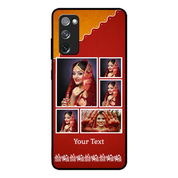 Galaxy S20 FE 5G Personalized Glass Phone Case - Wedding Pic Upload Design Galaxy S20 FE 5G Personalized Glass Phone Case - Wedding Pic Upload Design