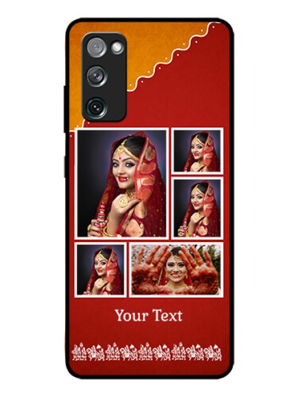 Custom Galaxy S20 FE 5G Personalized Glass Phone Case  - Wedding Pic Upload Design