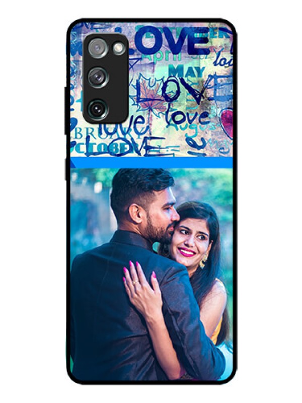 Custom Galaxy S20 FE 5G Custom Glass Mobile Case  - Colorful Love Design