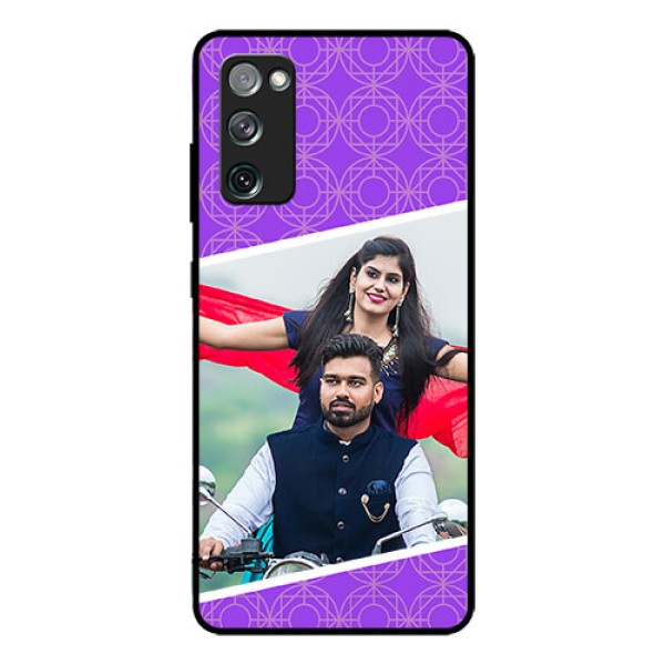 Galaxy S20 FE 5G Custom Glass Phone Case  - Violet Pattern Design