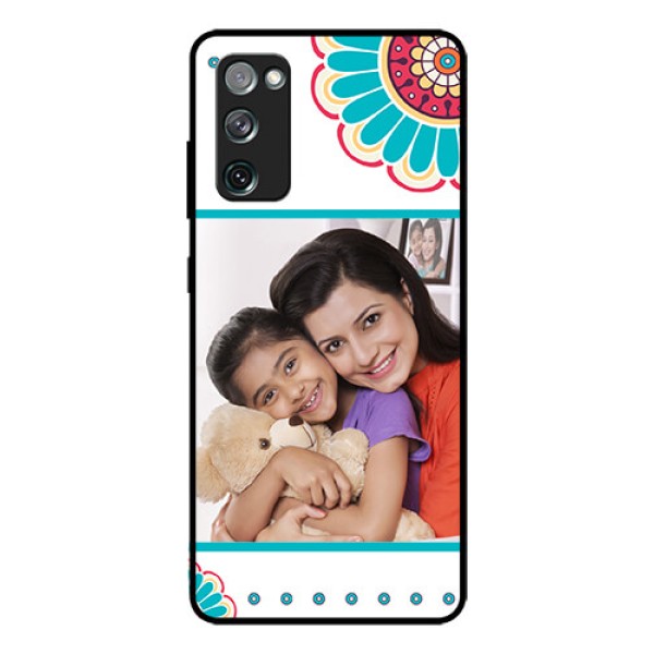 Galaxy S20 FE 5G Custom Glass Phone Case  - Flower Design