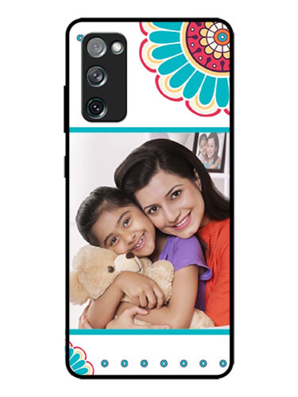 Custom Galaxy S20 FE 5G Custom Glass Phone Case  - Flower Design