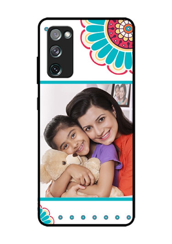Galaxy S20 FE 5G Custom Glass Phone Case  - Flower Design