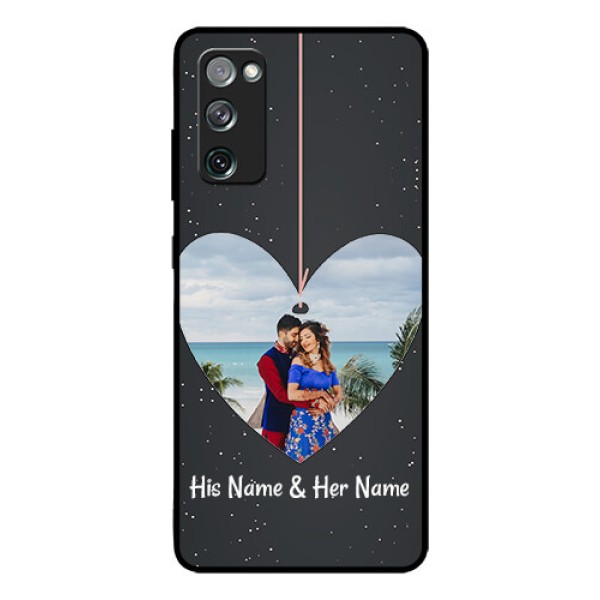 Galaxy S20 FE 5G Custom Glass Phone Case  - Hanging Heart Design