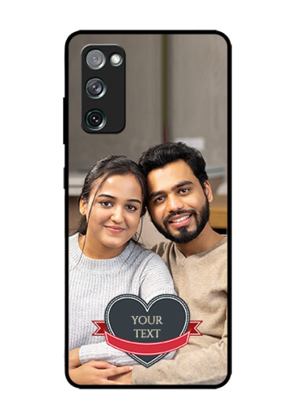 Galaxy S20 FE 5G Custom Glass Phone Case  - Just Married Couple Design
