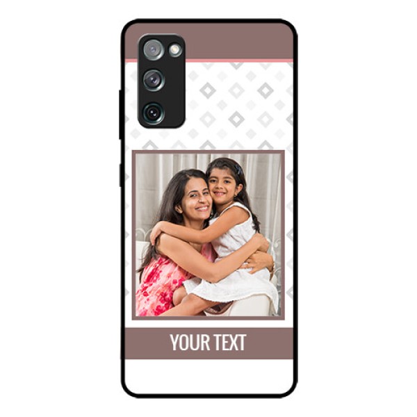 Galaxy S20 FE 5G Photo Printing on Glass Case - Simple Diamond Design Galaxy S20 FE 5G Photo Printing on Glass Case - Simple Diamond Design