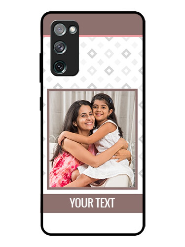 Custom Galaxy S20 FE 5G Photo Printing on Glass Case  - Simple Diamond Design