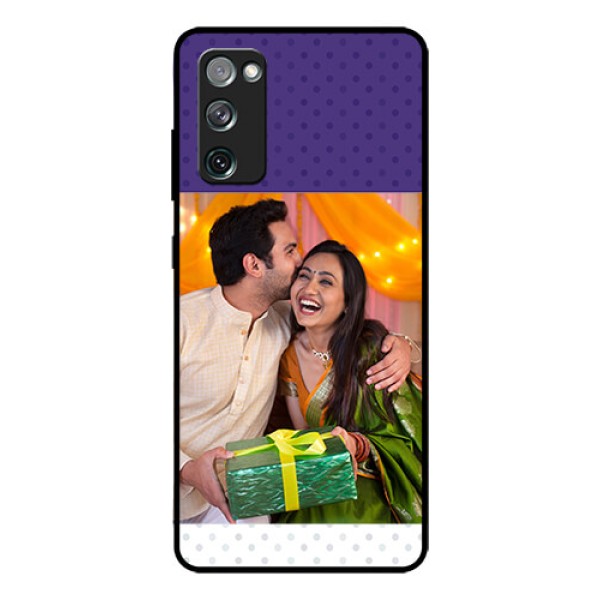 Galaxy S20 FE 5G Personalized Glass Phone Case - Violet Pattern Design Galaxy S20 FE 5G Personalized Glass Phone Case - Violet Pattern Design