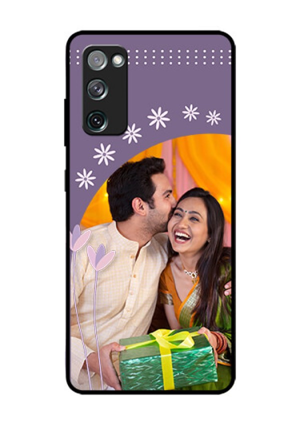 Galaxy S20 FE 5G Custom Glass Mobile Case  - Lavender flowers design 