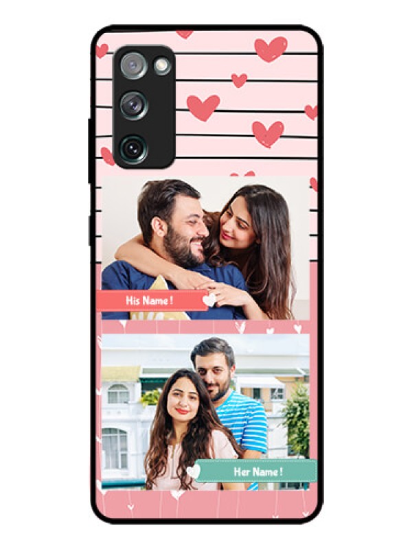 Custom Galaxy S20 FE 5G Custom Glass Mobile Case  - Photo with Heart Design