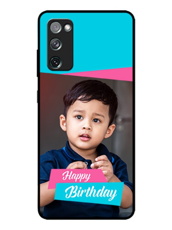 Custom Galaxy S20 FE 5G Personalized Glass Phone Case  - Image Holder with 2 Color Design