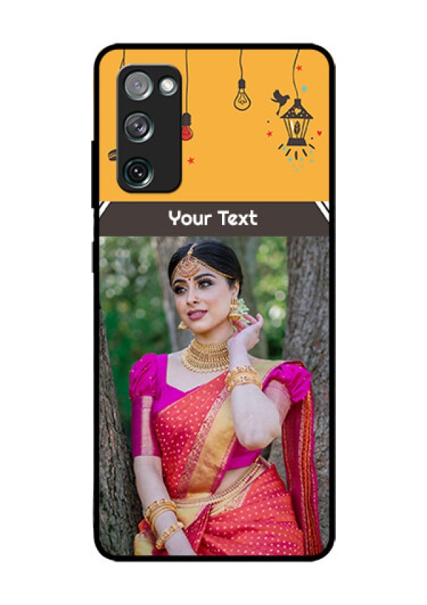 Galaxy S20 FE 5G Custom Glass Mobile Case  - with Family Picture and Icons 