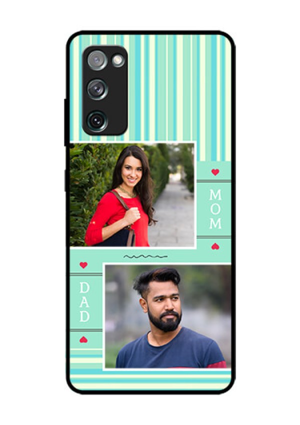 Galaxy S20 FE 5G Custom Glass Phone Case  - Mom & Dad Pic Design
