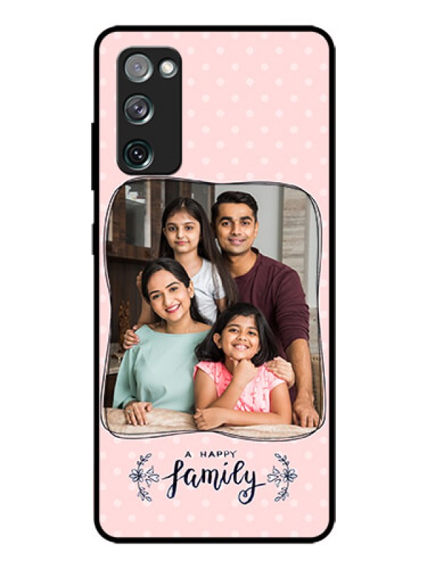 Custom Galaxy S20 FE 5G Custom Glass Phone Case  - Family with Dots Design