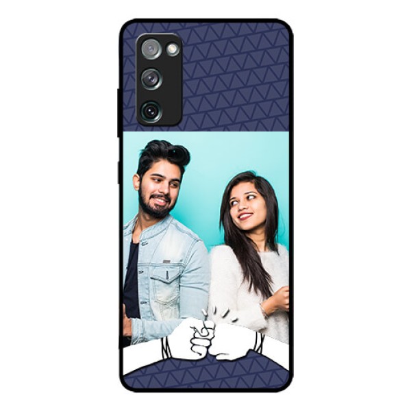 Galaxy S20 FE 5G Photo Printing on Glass Case - with Best Friends Design Galaxy S20 FE 5G Photo Printing on Glass Case - with Best Friends Design