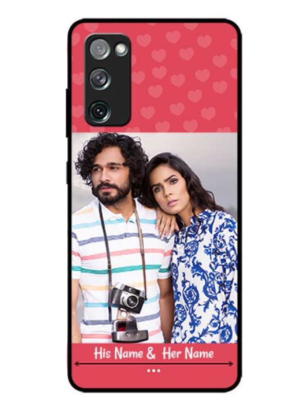 Custom Galaxy S20 FE 5G Photo Printing on Glass Case  - Simple Love Design