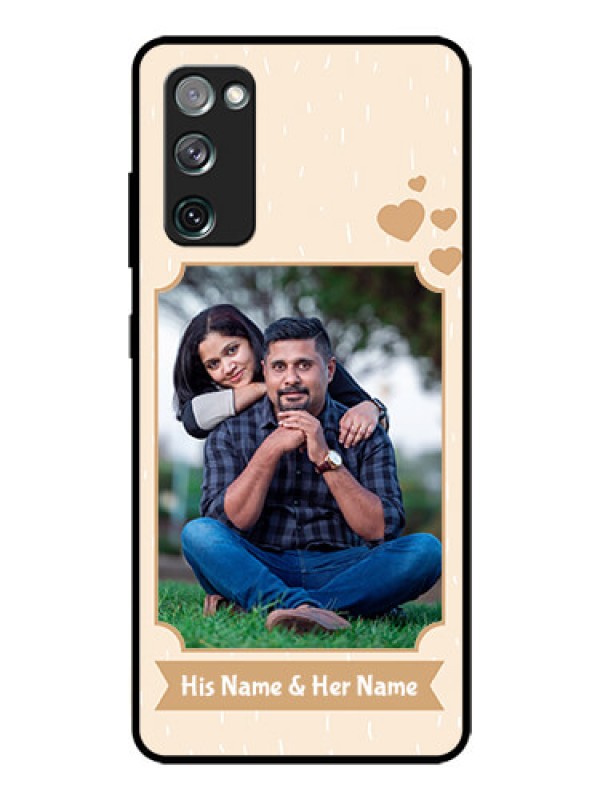 Custom Galaxy S20 FE 5G Custom Glass Phone Case  - with confetti love design 