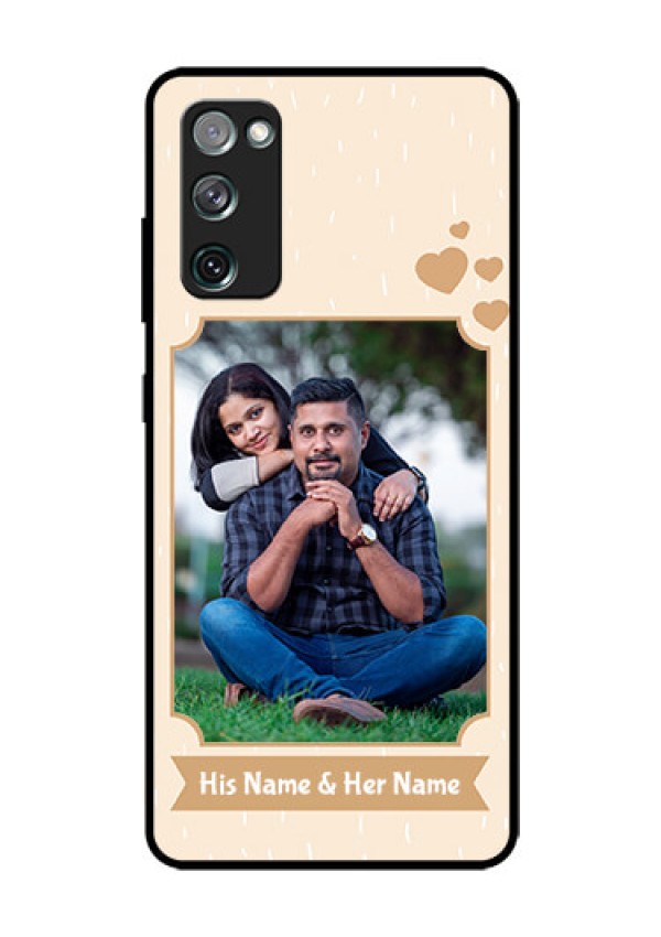 Galaxy S20 FE 5G Custom Glass Phone Case  - with confetti love design 