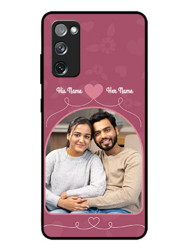 Custom Galaxy S20 FE 5G Photo Printing on Glass Case  - Love Floral Design
