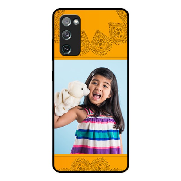 Galaxy S20 FE 5G Personalized Glass Phone Case  - Photo Wedding Design 