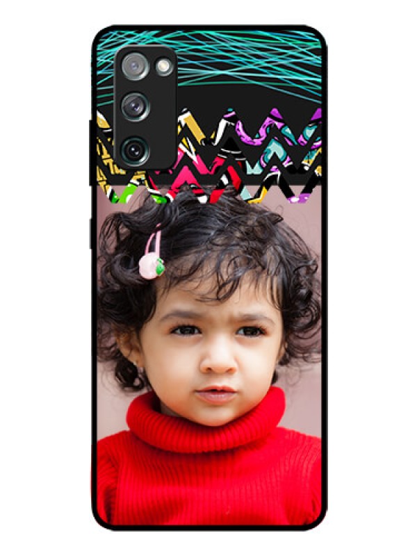 Custom Galaxy S20 FE 5G Personalized Glass Phone Case  - Neon Abstract Design