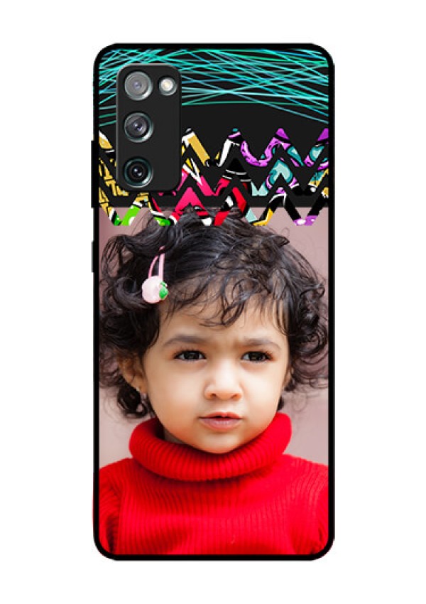 Galaxy S20 FE 5G Personalized Glass Phone Case  - Neon Abstract Design