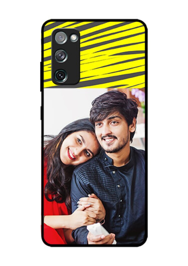 Galaxy S20 FE 5G Photo Printing on Glass Case  - Yellow Abstract Design