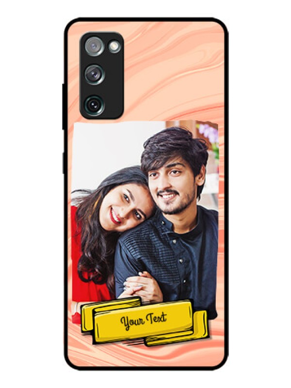 Custom Galaxy S20 FE 5G Personalized Glass Phone Case  - Marble Texture Design