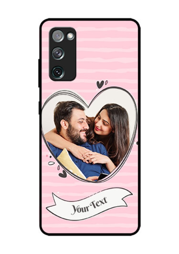 Galaxy S20 FE 5G Custom Glass Phone Case  - Vintage Heart Design