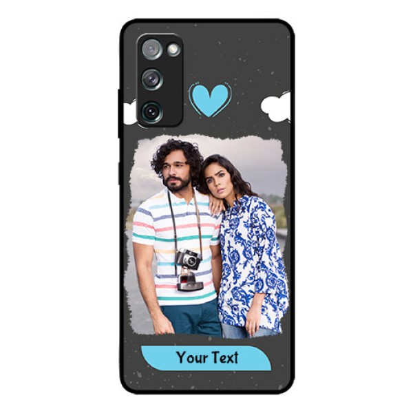 Galaxy S20 FE 5G Custom Glass Phone Case - Splashes with love doodles Design Galaxy S20 FE 5G Custom Glass Phone Case - Splashes with love doodles Design