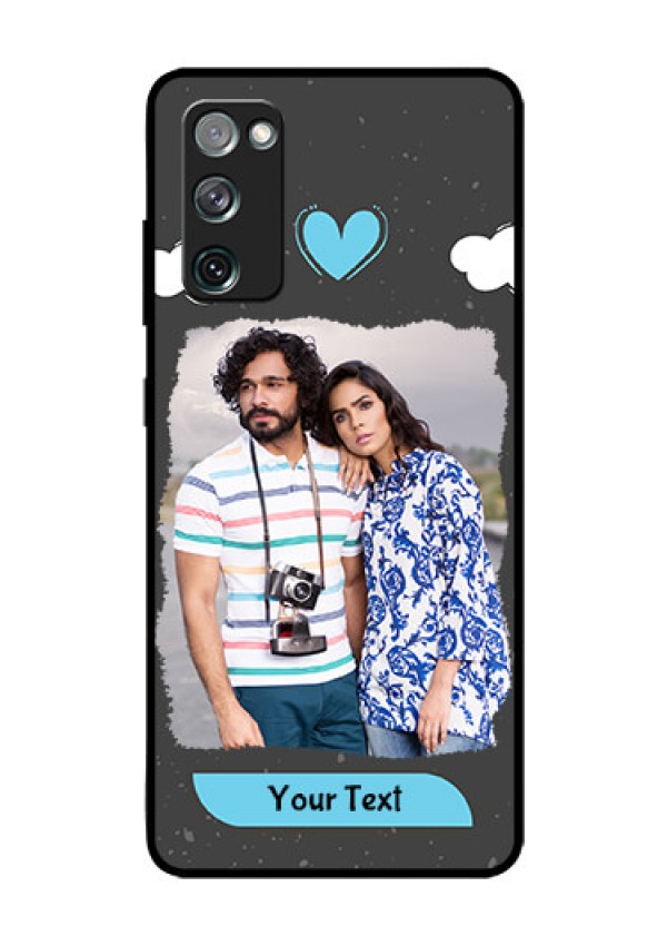 Galaxy S20 FE 5G Custom Glass Phone Case  - Splashes with love doodles Design