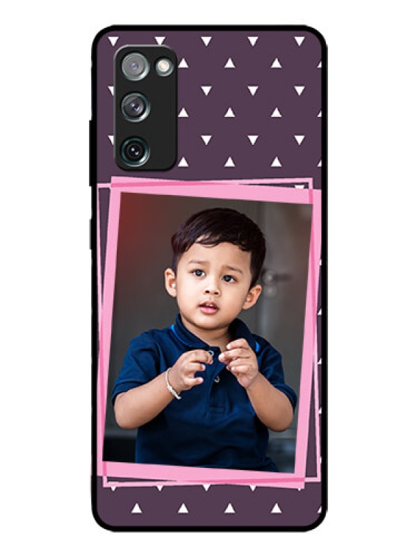 Custom Galaxy S20 FE 5G Custom Glass Mobile Case  - Triangle Pattern Dotted Design