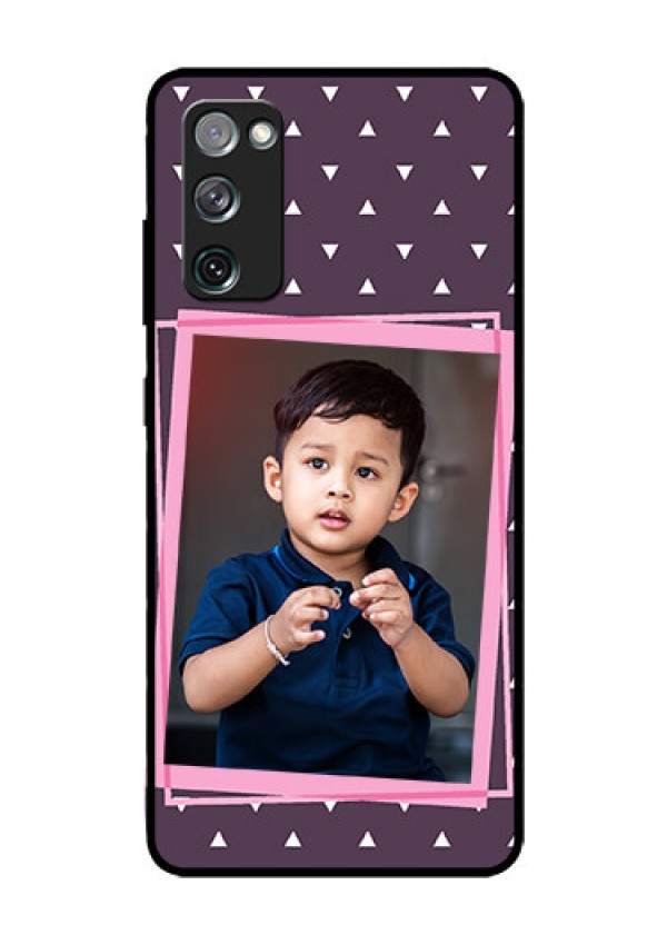 Galaxy S20 FE 5G Custom Glass Mobile Case  - Triangle Pattern Dotted Design