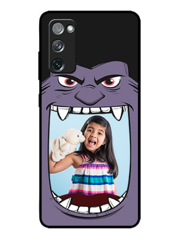 Custom Galaxy S20 FE 5G Custom Glass Phone Case  - Angry Monster Design