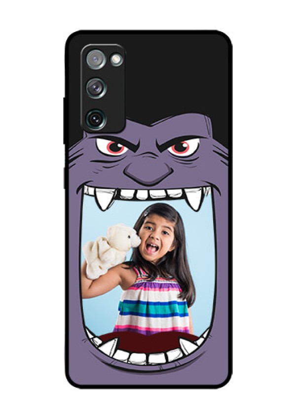 Galaxy S20 FE 5G Custom Glass Phone Case  - Angry Monster Design