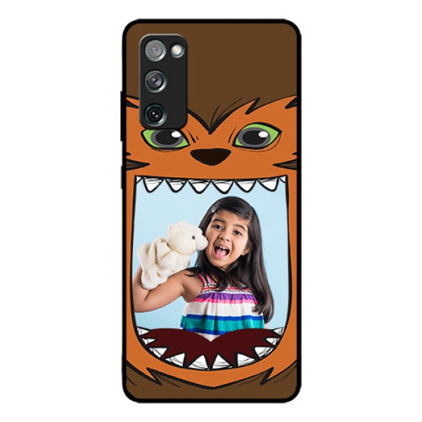 Galaxy S20 FE 5G Photo Printing on Glass Case - Owl Monster Back Case Design Galaxy S20 FE 5G Photo Printing on Glass Case - Owl Monster Back Case Design