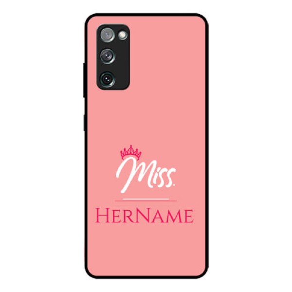 Galaxy S20 FE 5G Custom Glass Phone Case Mrs with Name
